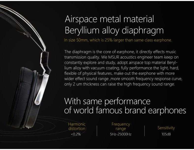 MSUR M650 Over-Ear Headphone - DestinYAudio